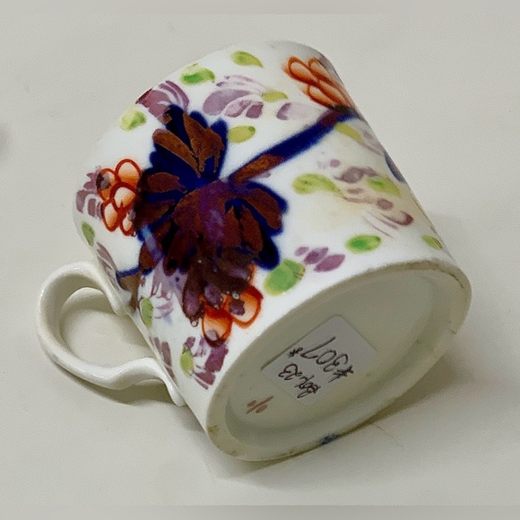 19th Century Antique Gaudy Welsh Grape Pattern Miniature Child’s Mug - Picture 8 of 14